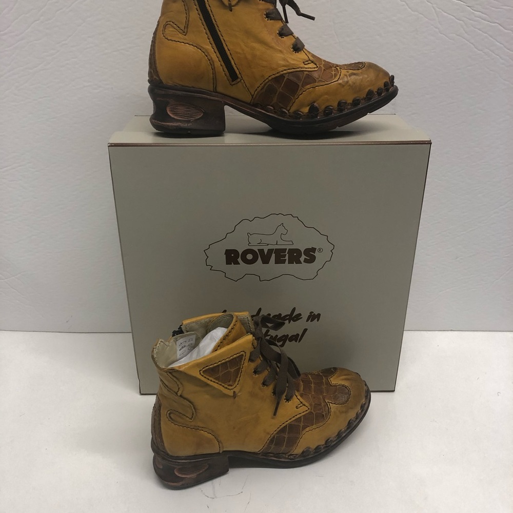 Rovers shoe boot side zipper mustard leather - Picture 3 of 5